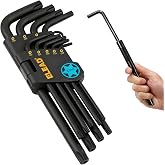 ELEAD 11-Piece Torx Star Allen Wrench Set with Extension Bar, Long Arm Torx Key Set T10-T50, Heat-Treated S2 Steel