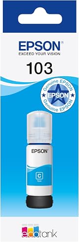 Epson 103 EcoTank Cyan Ink Bottle 65ml for L5190 L3151 L3150 view 1