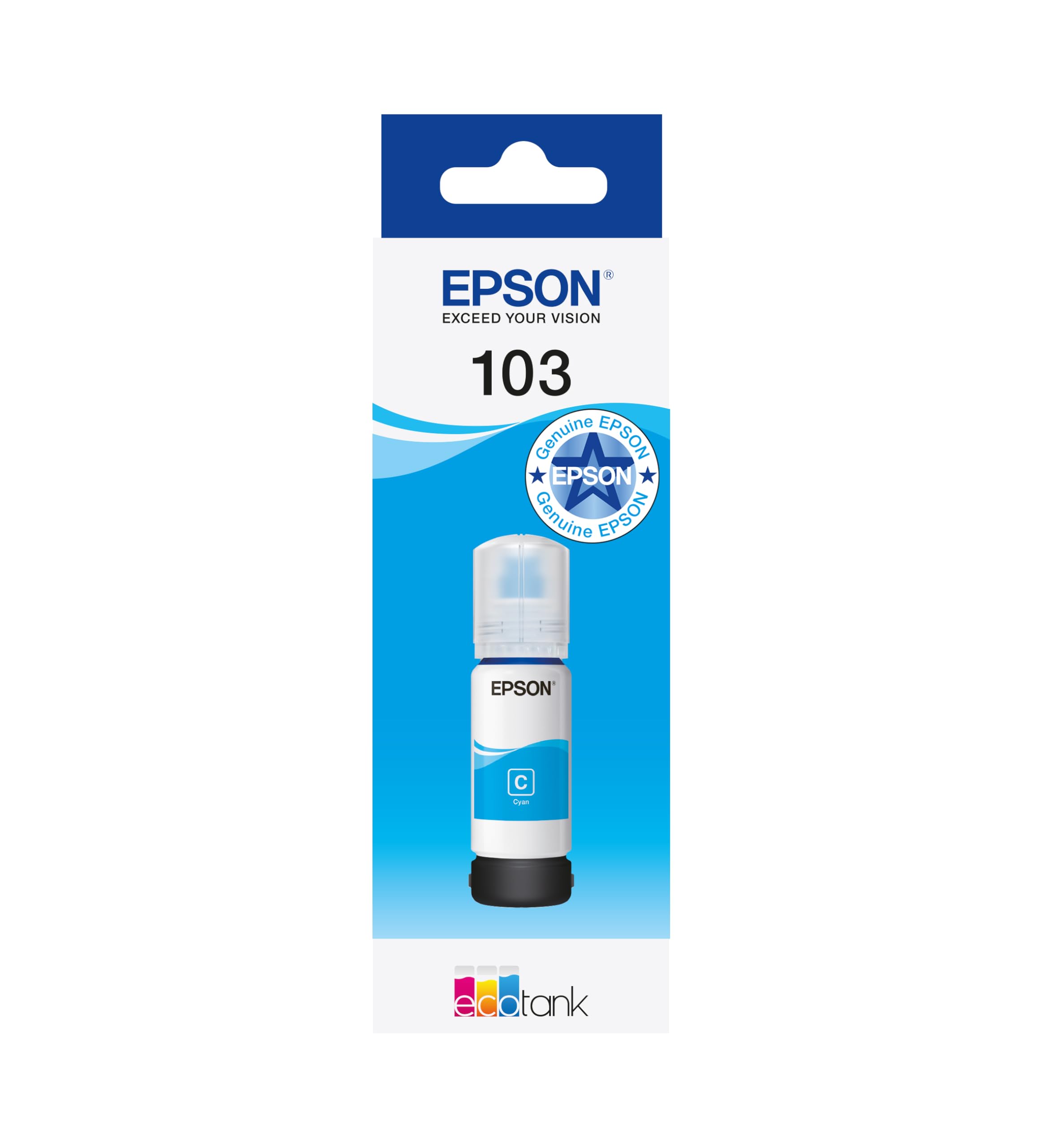 Epson 103 ECOTANK CYAN INK BOTTLE 65ml (Cyan)