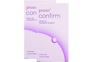 Proov PdG Test Strips for Women - 10 Progesterone Test Strips - Confirm Successful Ovulation at Home - 2 Cycle Pack - Fertility Tracker - Compatible with Fertility, Pregnancy & Ovulation Tests