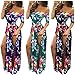 Women Romper Split Maxi Dress Floral Short Jumpsuit Overlay Summer Party Beach 2021 Green M