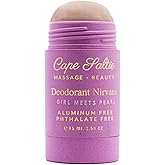 Cape Saltie · Massage Beauty Aluminum-Free, Vegan Deodorant Nirvana in "Girl Meets Pearl" — Ocean Mist & Candy Scent (2.54 oz) | Natural Pink Deodorant for Women | Baking Soda Free | Gifts for Women