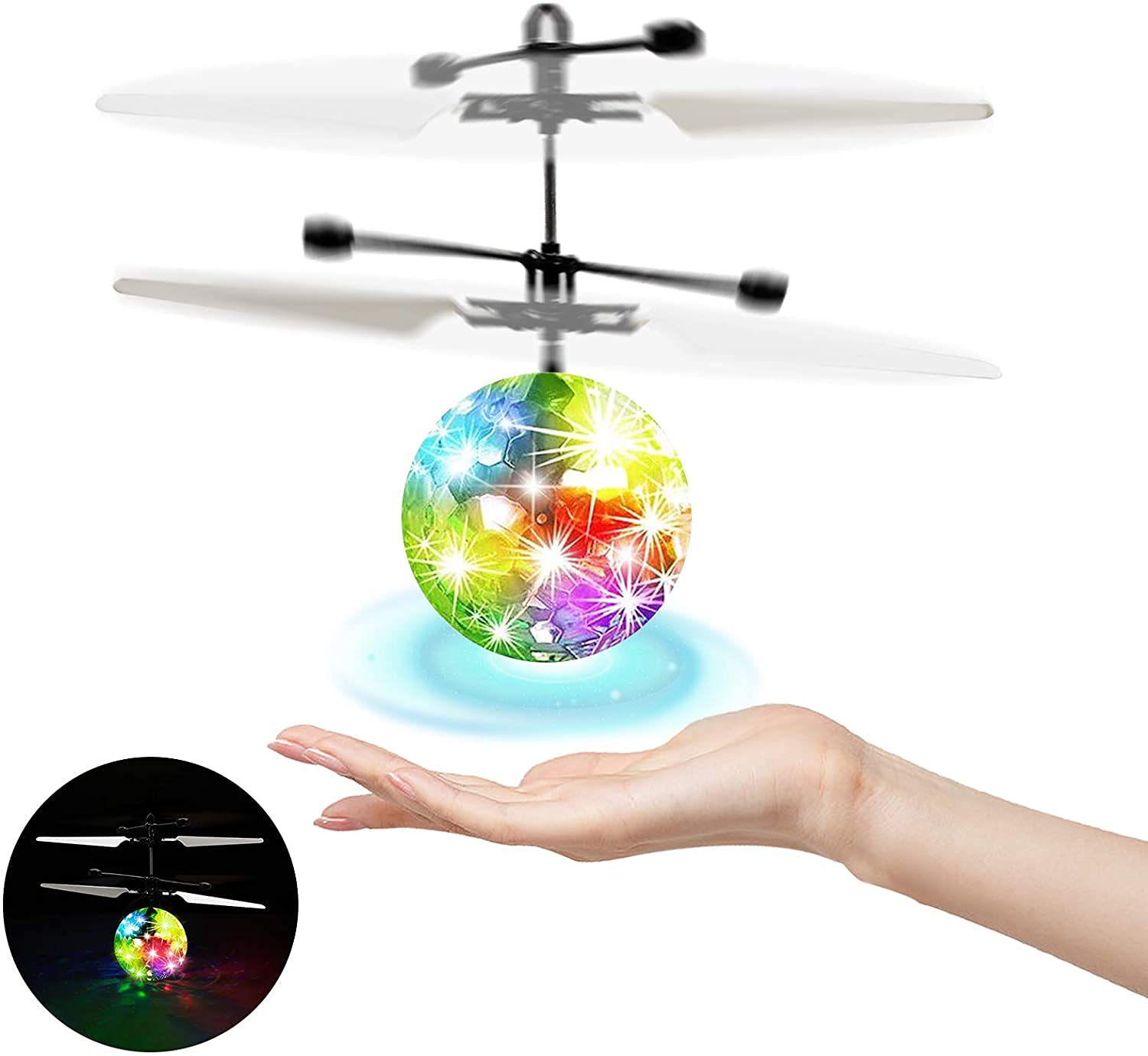 Kizmyee Flying Ball, Kids RC Flying Toys Infrared Induction Models Aircraft Helicopter Ball Kids Gadgets Mini Drone Flying Toys