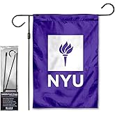New York Violets Garden Banner Flag with Flag Pole Stand Set