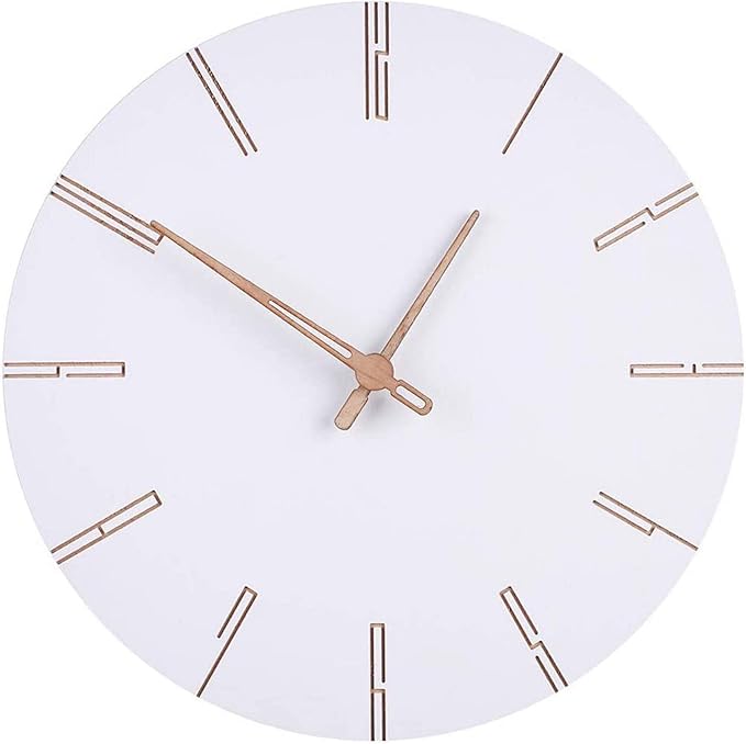 Pillowcase Vintage Küchenwanduhr ohne tickendes Holz 29 x 29 x 4 cm