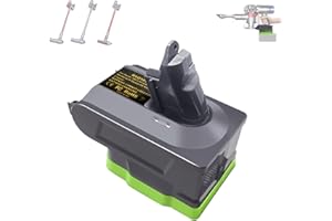 ASUNT Ryobi 18V Battery Adapter for Dyson V6 Vacuum Cleaner - Compatible with V6 Animal, Absolute, Motorhead, Slim, SV03-SV07, SV09, DC58-DC74 Models