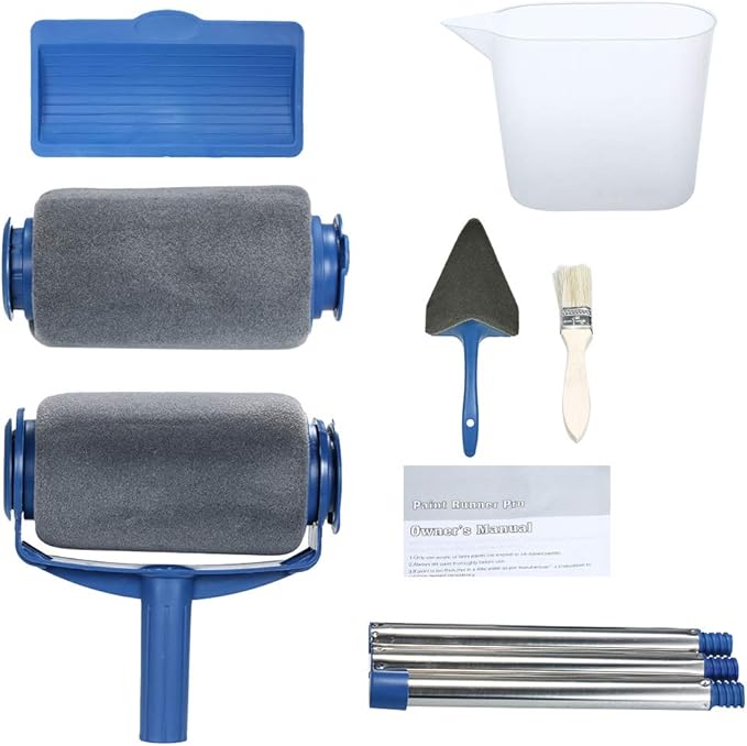 Ritioneer 7 pcs Paint Roller Set with Stick Painting Brush