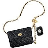 BEMYLV Leather Chain Belt Bag for Women Crossbody Waist Purse Fanny Pack Fashion Evening Clutch Mini Handbag Detachable
