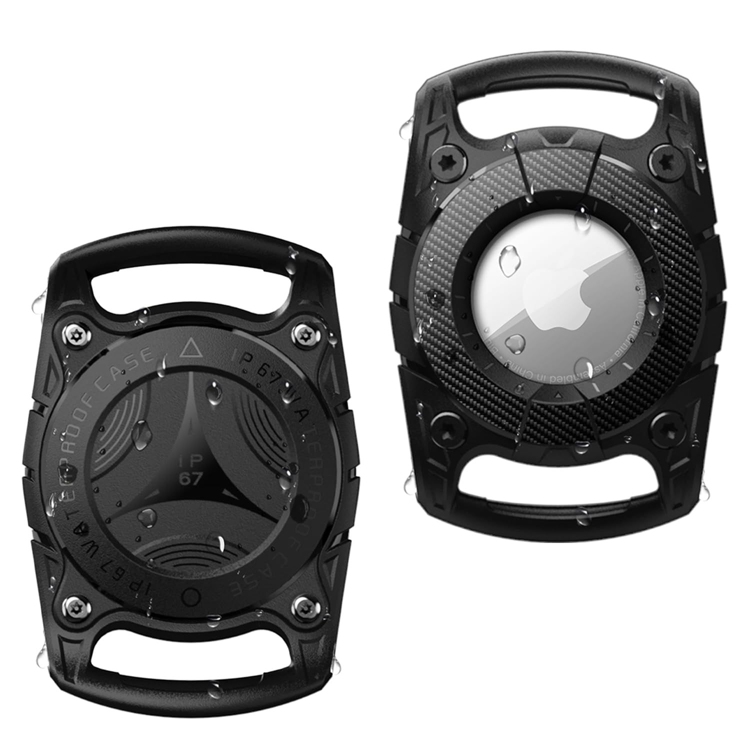 Air Tag Dog Collar Holder 2 Pack, IP68 Waterproof Air Tag Holder for Cat Dog Collar Hard TPU Full Protection, For Key,Backpackg