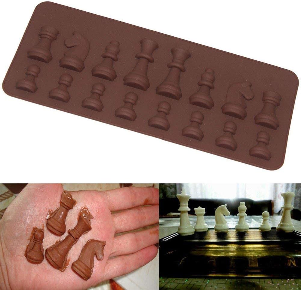 HOOPERT Cake Moulds for Baking, New Silicone 3D International Chess Cake Chocolate Sugar Craft Mould Mold Tools