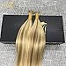 Googoo Highlighted Blonde 16/22 Ombre Hair Extension I Tip Blonde Fusion Hair Extensions 50 Strands 1g/s 50gram 20inch