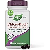 Nature's Way Chlorofresh Chlorophyll Concentrate Softgels, 90 ct | Chlorophyllin Copper Complex, Internal Deodorant Supplement, Supports Healthy Skin &amp; Detox Pathways*, 45 Day Supply
