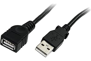 StarTech.com 6 ft Black USB 2.0 Extension Cable A to A - M/F - USB extension cable - USB (M) to USB (F) - USB 2.0 - 6 ft - black - USBEXTAA6BK