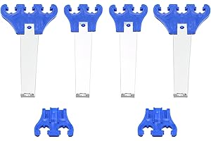 YUCHENSHLP 1 Set Blue Chrome Universal Spark Plug Wire Looms 7/8/9mm Separator Fits For Chevy Ford