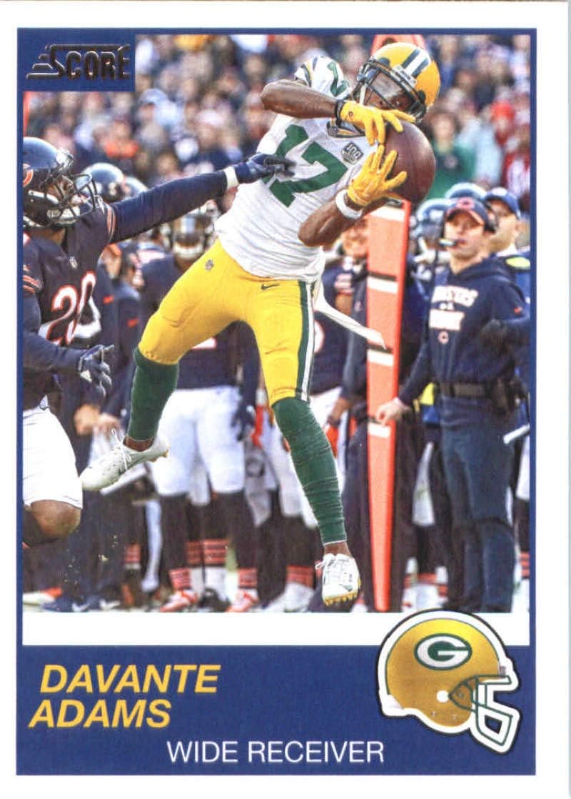 Amazon Com 2019 Score 225 Davante Adams Green Bay Packers Nfl Football Trading Card Collectibles Fine Art