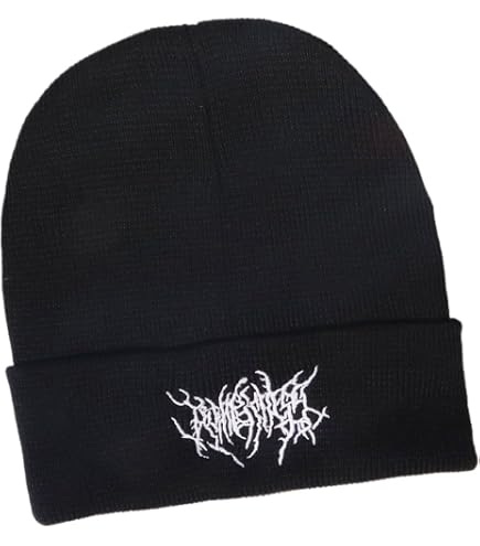Studded Black Spiked Beanie Hat, One Size (US, Numeric, 7 1/4, 7 3