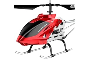 SYMA RC Helicopter, S37 Aircraft with Altitude Hold, 3.5 Channel, Sturdy Alloy Material, Gyro Stabilizer and High & Low Speed, Multi-Protection Drone for Kids and Beginners to Play Indoor-Red
