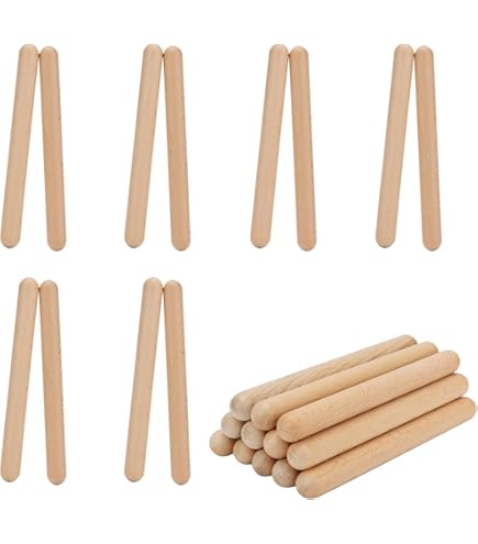 32 Pieces Rhythm Sticks For Kids Bulk 8 Inch Wood Music Lummi Sticks Classroo