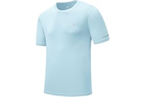 JHMORP Men's Quick Dry Swim Short Sleeve T-Shirts UPF 50+ Sun Protection Rash Guard Sports Shirts