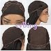 vvBing Half Hand Tied Synthetic Lace Front Wigs Body Wave Long Hair Heat Resistant Fibers Glueless 250% Density Nature Hairline with Baby Hair 24inch Lace Front Wig Color Black