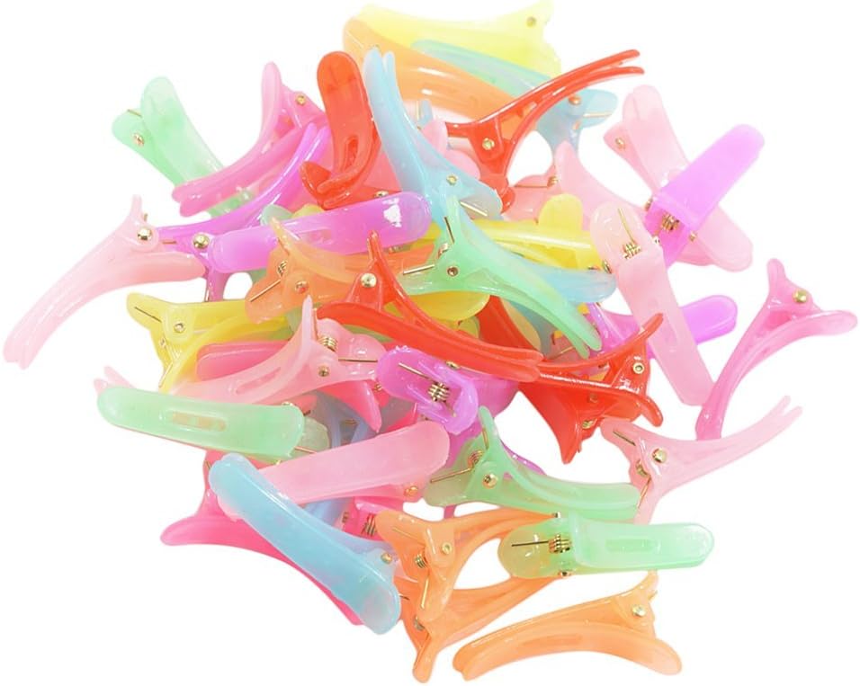 50pcs Girls Baby Plastic Hair Clip Hairpin DIY Single Prong Accessories