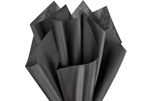 EUSOAR Black Craft Tissue Paper, 20x15 inches, 500pcs, Perfect for DIY Crafts, Wrapping, and General Occasions