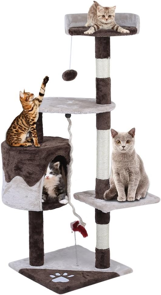 Cat Scratching Post, 112cm Cat Climbing Tower, Large Cat