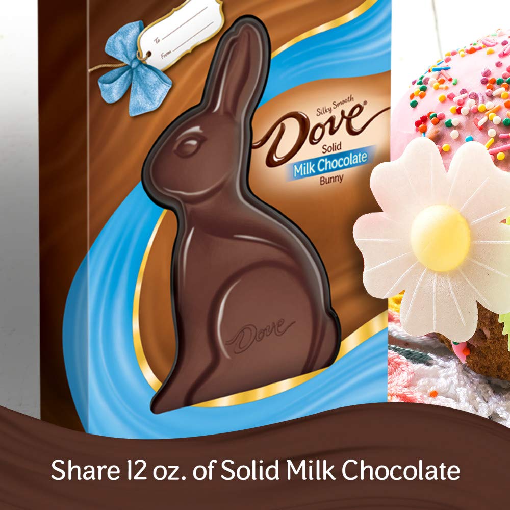 DOVE Milk Chocolate Easter Candy Solid Easter Bunny, 12 oz Box Pricepulse