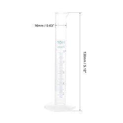 uxcell Plastic Graduated Cylinder, 10ml Measuring
