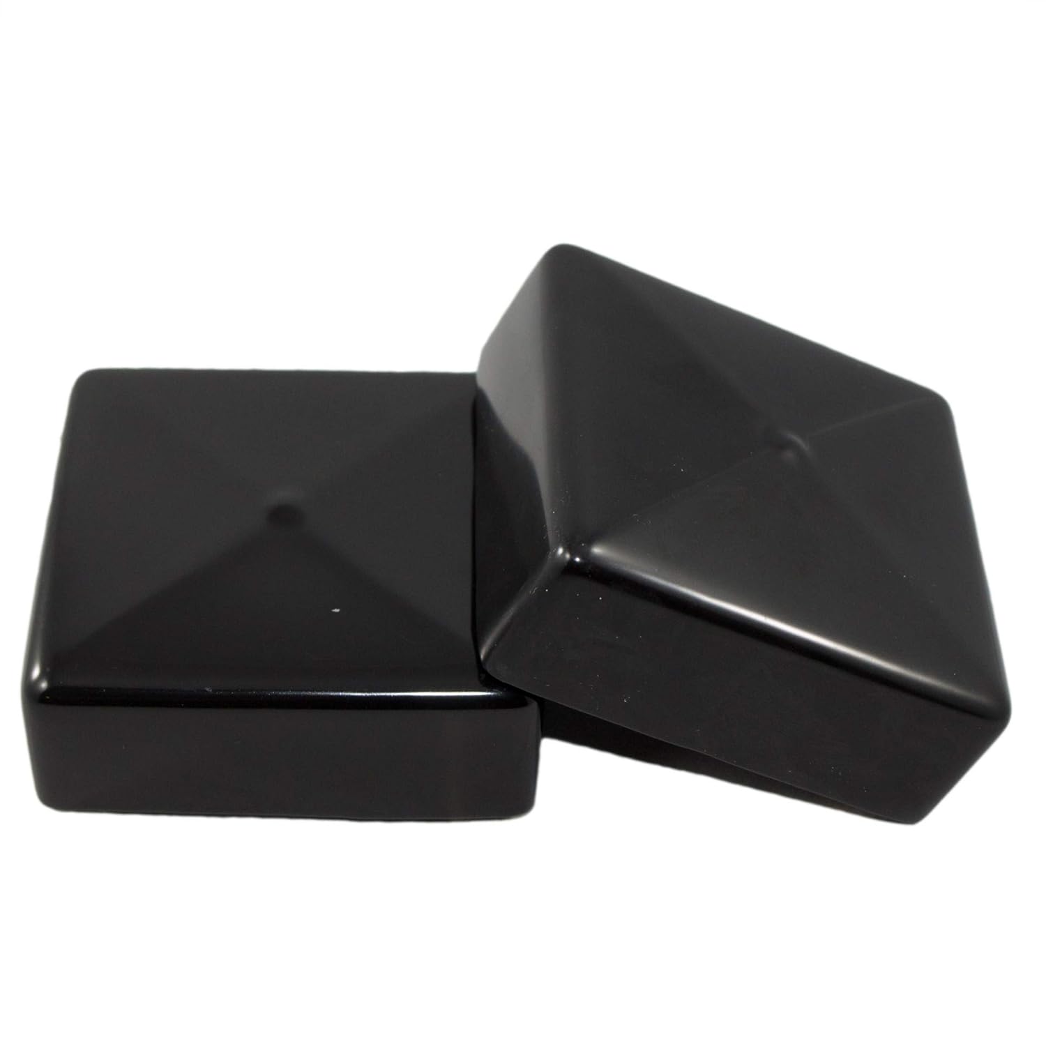 Prescott Plastics 3 Inch Square Black Vinyl End Cap