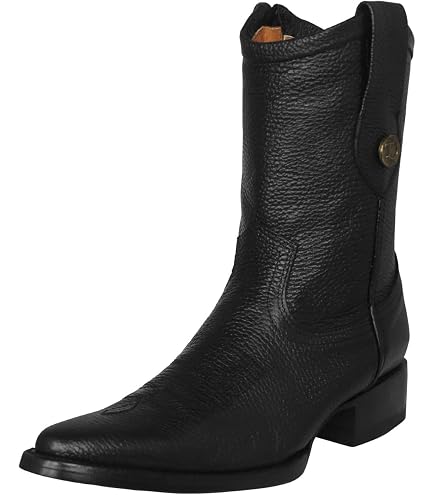 black dress cowboy boots men Mens Western Leather Zipper Roper Toe 6.5 D(M) US Eel skin is highly Arvada Plaid Wilma Ruffle Lining:No Lining pageant girls