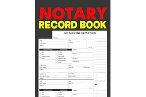 Notary Record Book: Cute Logbook Gift for Any Notary Public, Paralegal or Commissioner of Oaths to Record and Track Notarial 