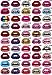 10pcs Lips Sticker Art Temporary Tattoos - Random Styles