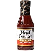 Head Country Sugar Free Bar-B-Q Sauce, Apple Habanero | Gluten Free BBQ Sauce With No Allergens & Zero Sugar | Sweet Apple & Spicy Habanero BBQ Sauce For Chicken, Pork & Ribs | 20 Ounce, Pack of 1