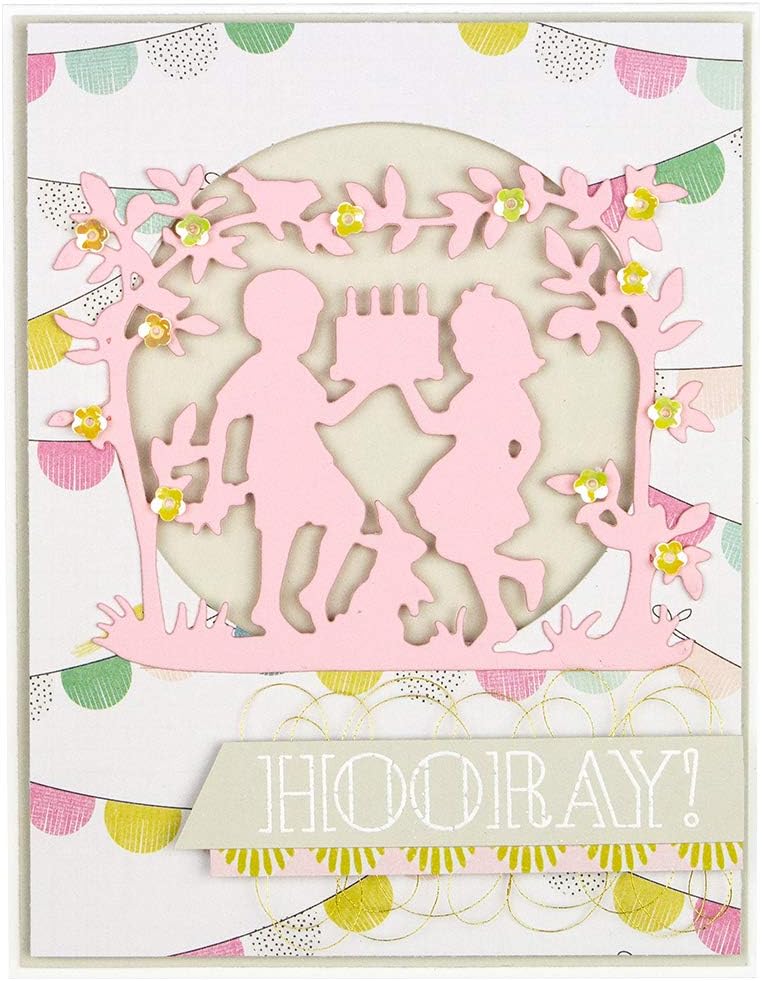 Spellbinders Bring Happy Wishes Etched, Copper, Large Die: 9.4 x 7.4 cm, Large Die: 9.40 x 7.40 cm - Image 3