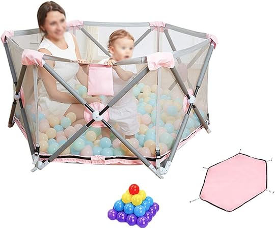 Zhanwei Laufgitter Tragbar Faltbar Innen Kleinkind Krabbeldecke Laufstall Baby Rosa Farbe A Grosse 140x69cm Amazon De Kuche Haushalt
