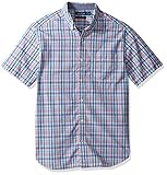 Nautica Men's Short Sleeve Plaid Button Down Shirt