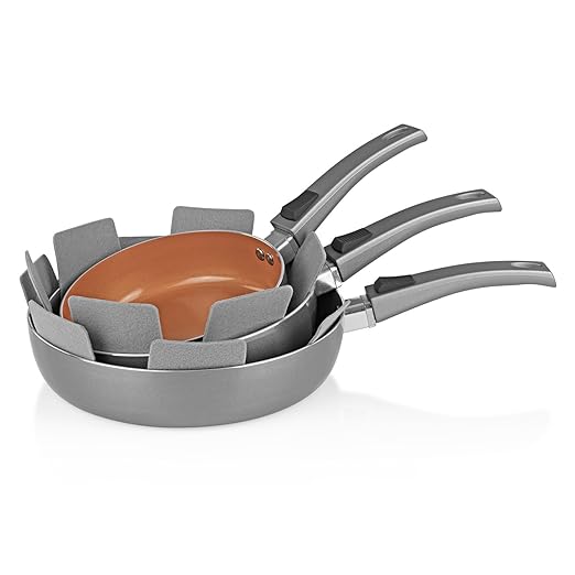 BRATmaxx Keramik-Hochrandpfannen 5-TLG, kupferfarben