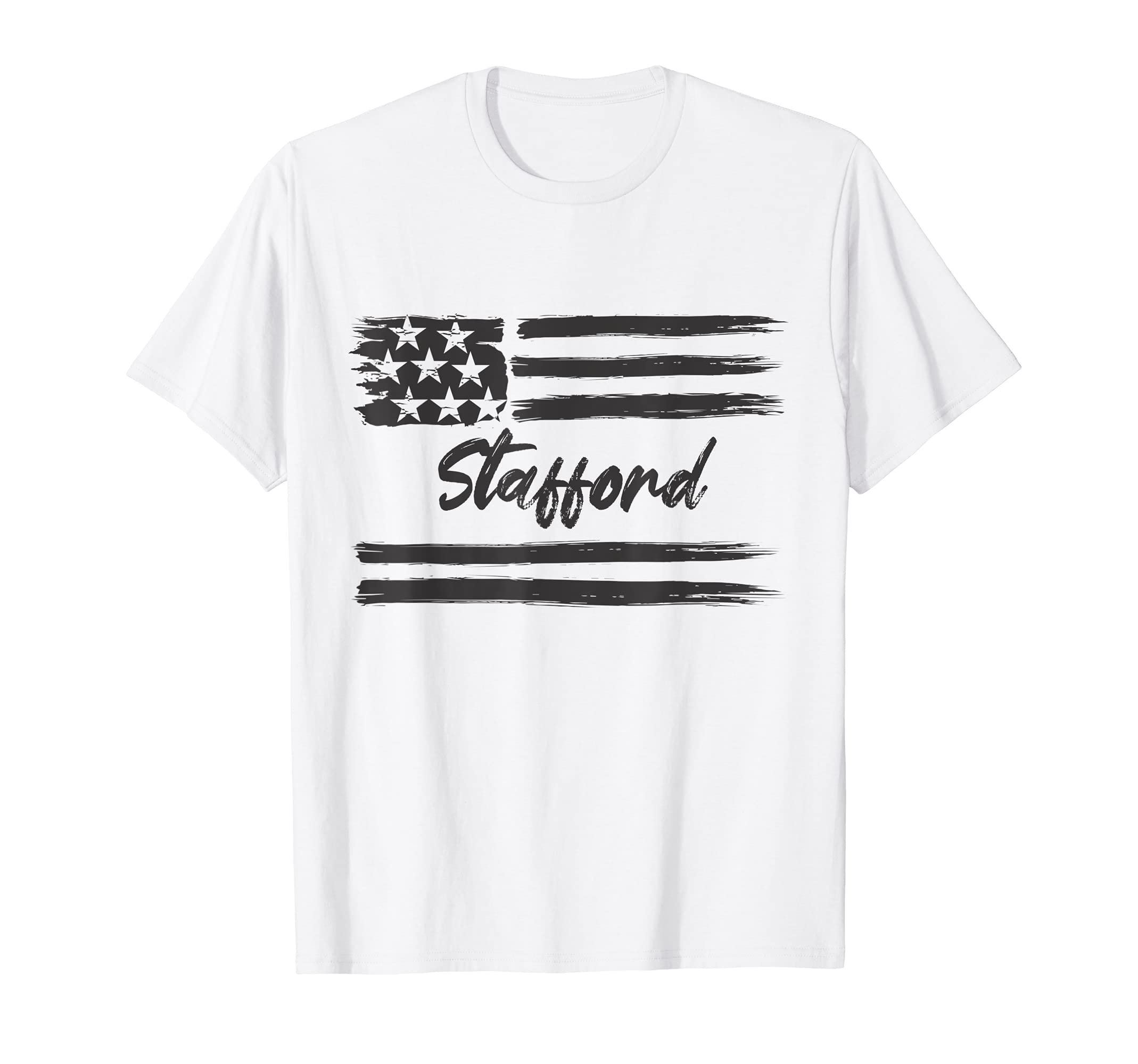 Stafford - Personalized Name, Stars and Stripes, USA Flag T-Shirt