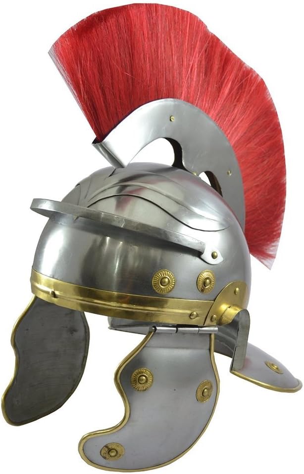 Indian Lights Roman Centurion Helmet with Red Plume Armor Roman Helmet