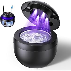 EcoBasic Ultrasonic Retainer Cleaner, Ultrasonic Cleaner Machine for Retainers, Dentures, Aligners, Mouth Guards, Jewelry & R