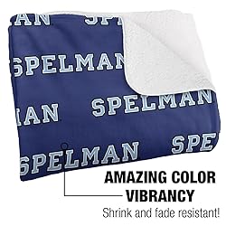 Spelman College Logo Pattern Sherpa Blanket, Warm