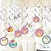 GOER Sweet 16 Party Supplies,20 Pcs Hanging Swirls for 16th Birthday Party Decorations