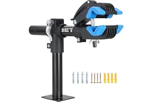 DASBET Wall Mount Bicycle Rack Workstand with Adjustable Clamp for Road Mountain Bikes, Steel & Plastic, 45lbs (20kg) Capacit