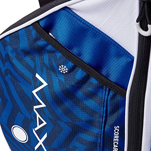 Maxfli 2019 Honors Plus Golf Stand Bag Lightweight 14-Way Top 3 Dividers w/Insulated Pocket & Cart Strap Channel (White/Blue)