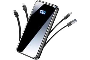 YILANS Portable Charger,50000mAh Power Bank Built-in Cable, 22.5W PD USB C In & Out Fast Charging, External Battery Pack with 6 Output & 2 Input, Travel Camping Essential for iPhone 17/16/15/14/13/12,Android