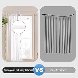 Authandis White Curtain Rods for Bedroom with