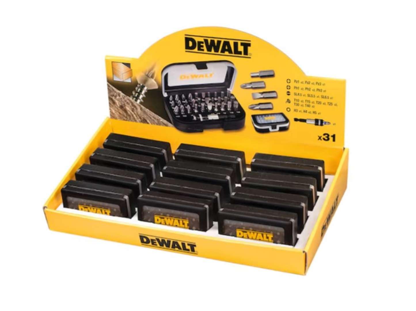 Counter Display Screwdriver Bits 12xDT7944S