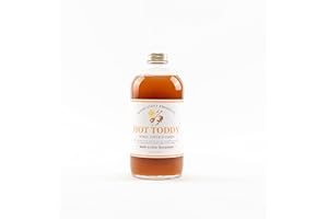 Wood Stove Kitchen - Hot Toddy Mix | Cocktail & Mocktail Mixer - Natural Craft Syrup with Tasty Flavors - Concentrated & Alcohol Free - Aromatic, Honey, Lemon, Ginger, 16 oz.