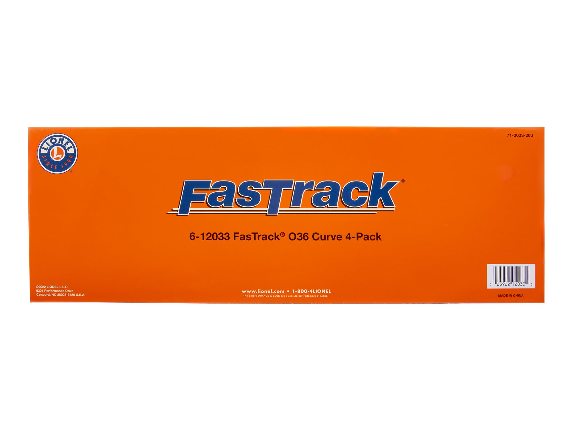 Lionel FasTrack Electric O Gauge, O36 Curve Track, 4-Pack